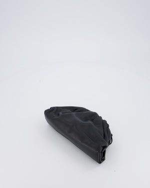 Bottega Veneta Mini Pouch Bag in Black Calfskin Leather with Silver Hardware
