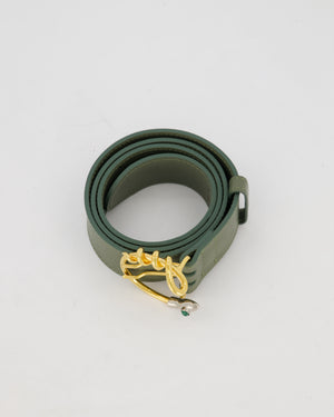 Chloé Sage Green Snake C-Buckle Leather Belt Size S / 85