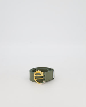 Chloé Sage Green Snake C-Buckle Leather Belt Size S / 85