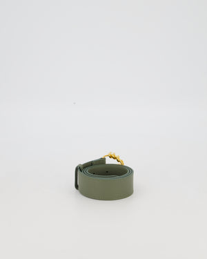 Chloé Sage Green Snake C-Buckle Leather Belt Size S / 85