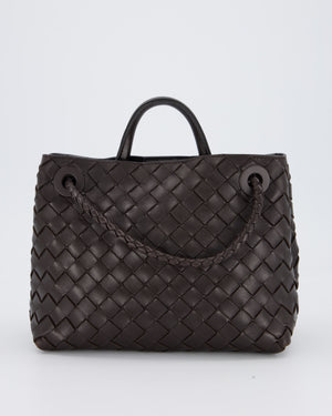 Bottega Veneta Brown Small Andiamo Bag in Intrecciato Lambskin Leather With Gold Brass Hardware RRP £3,650