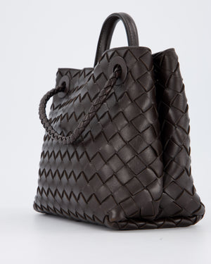 Bottega Veneta Brown Small Andiamo Bag in Intrecciato Lambskin Leather With Gold Brass Hardware RRP £3,650