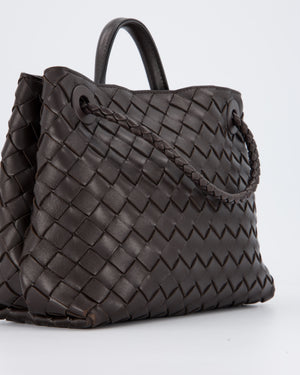 Bottega Veneta Brown Small Andiamo Bag in Intrecciato Lambskin Leather With Gold Brass Hardware RRP £3,650