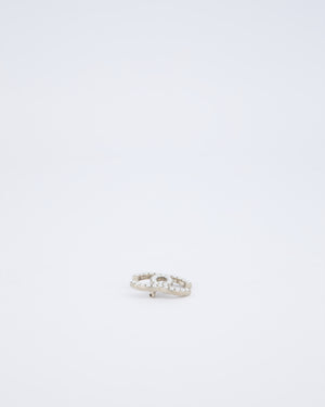 Chanel 13/A Silver Pearl CC Brooch