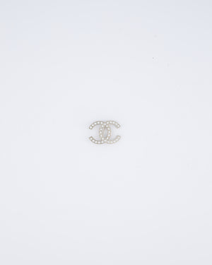 Chanel 13/A Silver Pearl CC Brooch