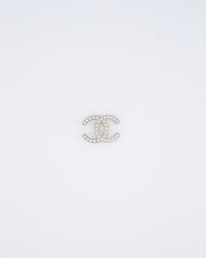 Chanel 13/A Silver Pearl CC Brooch