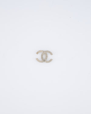 Chanel 13/A Silver Pearl CC Brooch