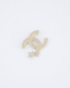 Chanel 23/B Gold CC Shooting Star Brooch