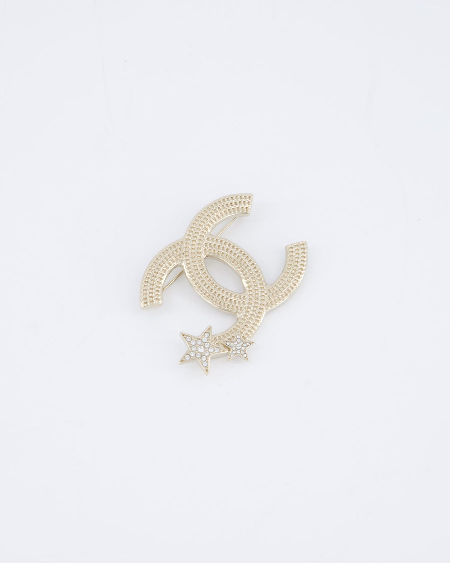 Chanel 23/B Gold CC Shooting Star Brooch