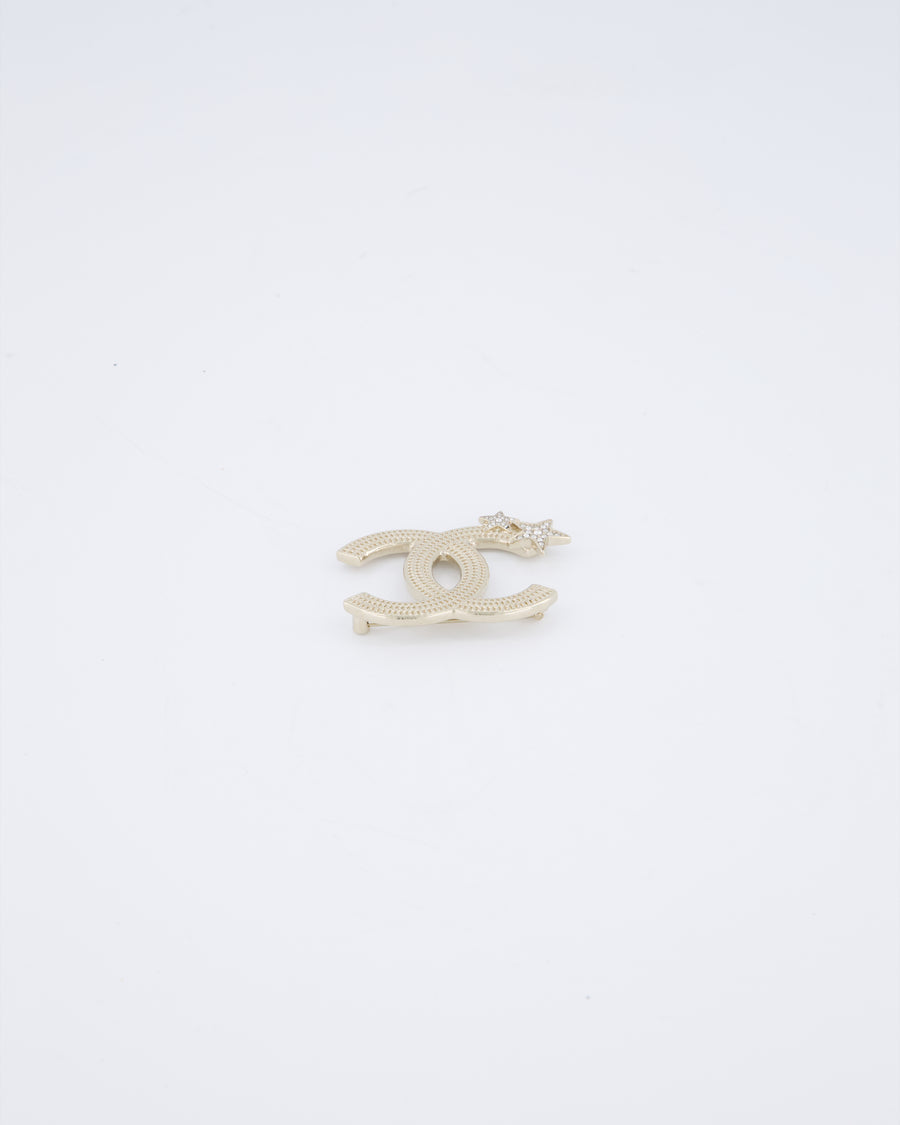 Chanel 23/B Gold CC Shooting Star Brooch