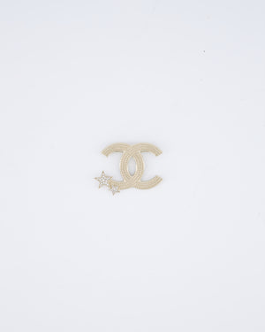 Chanel 23/B Gold CC Shooting Star Brooch