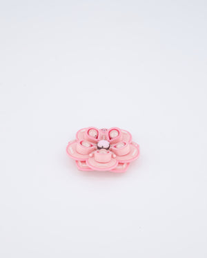 *RARE* Chanel 16/C Pink Camellia Beaded Perspex Brooch