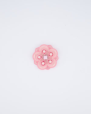 *RARE* Chanel 16/C Pink Camellia Beaded Perspex Brooch