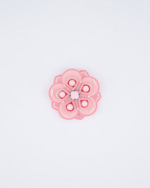 *RARE* Chanel 16/C Pink Camellia Beaded Perspex Brooch