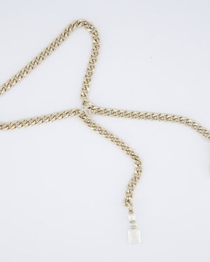 Chanel 23/S Champagne Gold CC No5 Chain Necklace