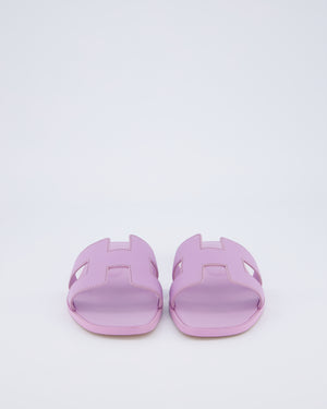 *HOT COLOUR* Hermès Amethyst Pastel Lilac Oran Sandals Size EU 37