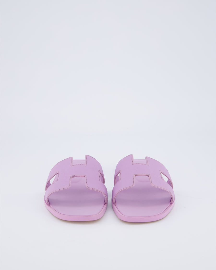 *HOT COLOUR* Hermès Amethyst Pastel Lilac Oran Sandals Size EU 37