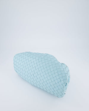 Bottega Veneta Pastel Blue Intrecciato Leather Clutch Bag