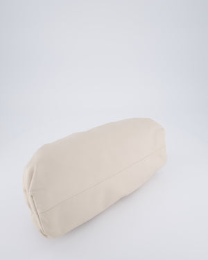 Bottega Veneta Cream Leather Clutch Bag