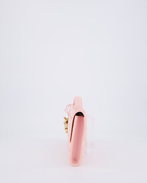 Bottega Veneta Pastel Pink Andiamo Intrecciato Leather Clutch Bag