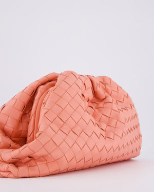 Bottega Veneta Pink Intrecciato Leather Pouch Bag
