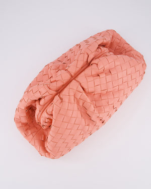 Bottega Veneta Pink Intrecciato Leather Pouch Bag
