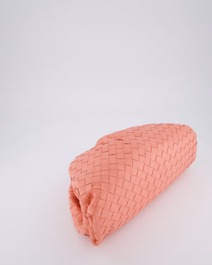 Bottega Veneta Pink Intrecciato Leather Pouch Bag