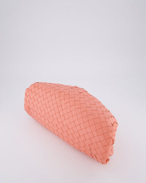 Bottega Veneta Pink Intrecciato Leather Pouch Bag