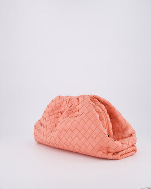 Bottega Veneta Pink Intrecciato Leather Pouch Bag