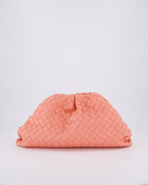 Bottega Veneta Pink Intrecciato Leather Pouch Bag