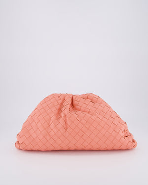 Bottega Veneta Pink Intrecciato Leather Pouch Bag