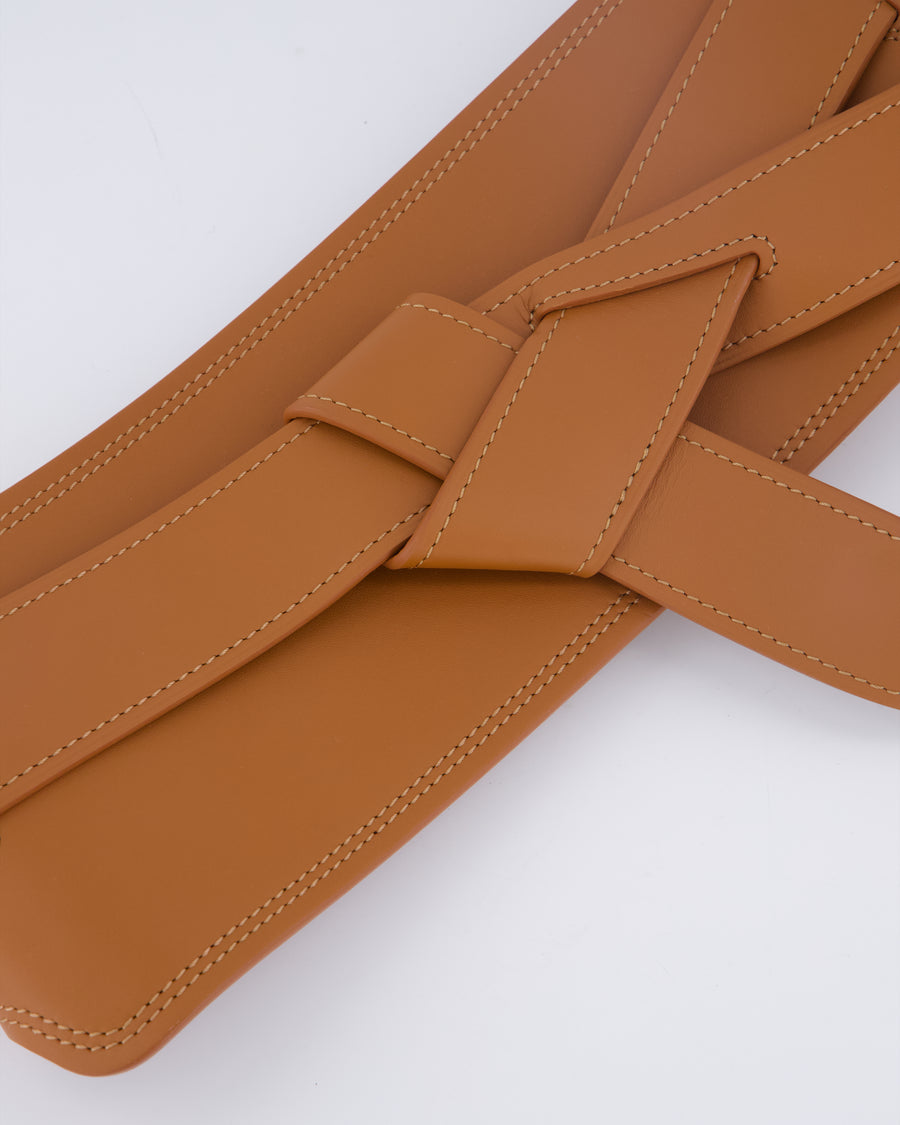 Loewe Brown Leather Gate Belt with Anagram Detail Size S