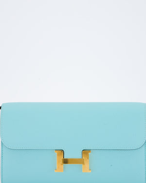 Hermès Constance To Go Bag in Blue Atoll Epsom Leather with Gold Hardware