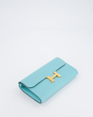 Hermès Constance To Go Bag in Blue Atoll Epsom Leather with Gold Hardware