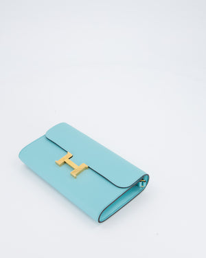 Hermès Constance To Go Bag in Blue Atoll Epsom Leather with Gold Hardware