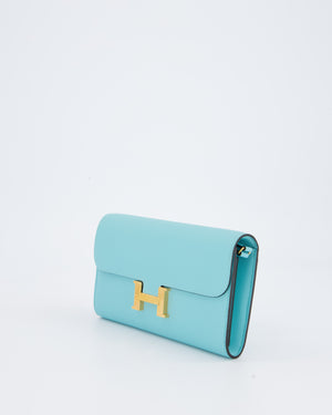 Hermès Constance To Go Bag in Blue Atoll Epsom Leather with Gold Hardware