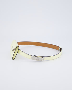*HOT* Hermès Jaune Milton Kelly Pocket 18 Belt in Epsom Leather with Palladium Hardware RRP £1,550