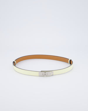 *HOT* Hermès Jaune Milton Kelly Pocket 18 Belt in Epsom Leather with Palladium Hardware RRP £1,550