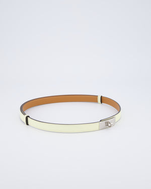 *HOT* Hermès Jaune Milton Kelly Pocket 18 Belt in Epsom Leather with Palladium Hardware RRP £1,550