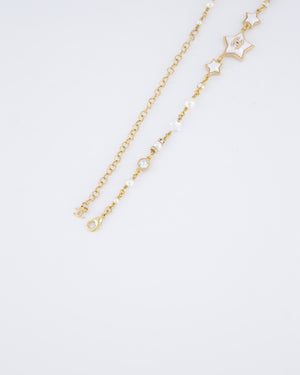 Chanel 24/C Gold Pearl Star CC Necklace with Diamante Detail