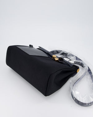*HOT & RARE* Hermès Herbag 31 Zip Pocket Cargo Bag in Bleu Indigo Toile Militaire Canvas, Noir/Bleu Indigo Vache Hunter Leather with Gold Hardware
