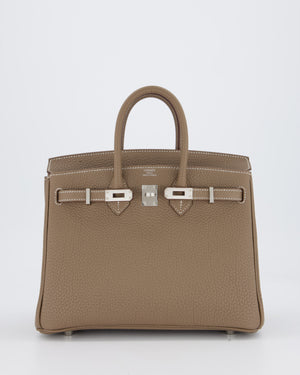 Hermès Birkin 25 Retourne Bag in Etoupe Togo Leather with Palladium Hardware