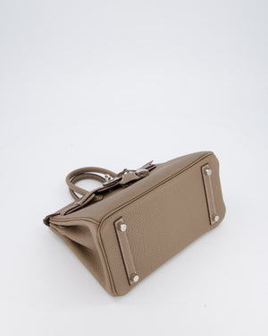 Hermès Birkin 25 Retourne Bag in Etoupe Togo Leather with Palladium Hardware