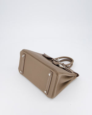 Hermès Birkin 25 Retourne Bag in Etoupe Togo Leather with Palladium Hardware