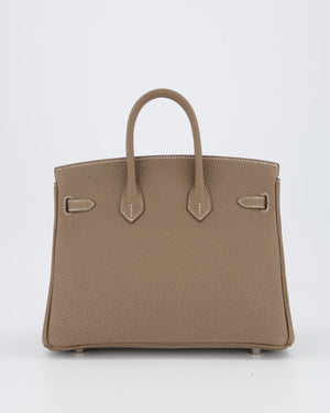 Hermès Birkin 25 Retourne Bag in Etoupe Togo Leather with Palladium Hardware