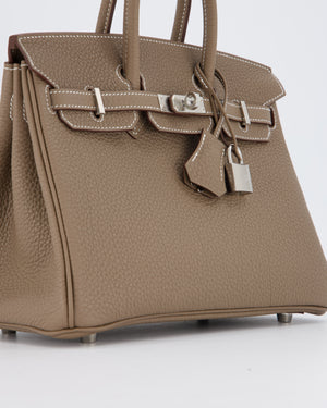 Hermès Birkin 25 Retourne Bag in Etoupe Togo Leather with Palladium Hardware