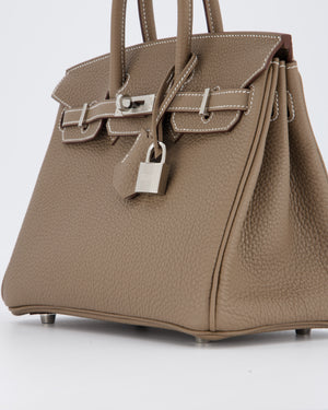 Hermès Birkin 25 Retourne Bag in Etoupe Togo Leather with Palladium Hardware