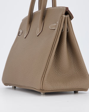 Hermès Birkin 25 Retourne Bag in Etoupe Togo Leather with Palladium Hardware