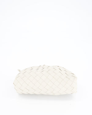 Bottega Veneta Off White Mini Intrecciato The Pouch Bag