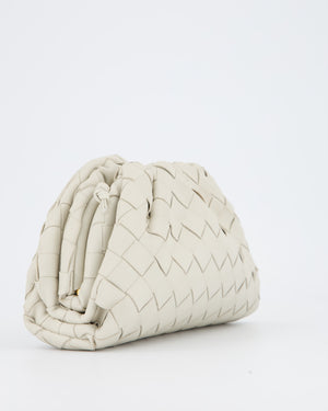 Bottega Veneta Off White Mini Intrecciato The Pouch Bag